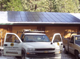 Third slide image of roof mounted solar panels