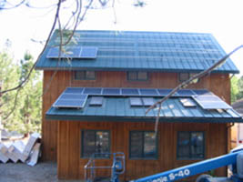 Seventh slide image of roof mounted solar panels
