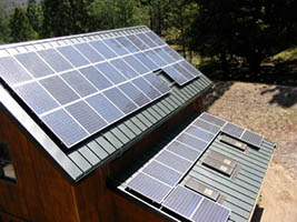Ninth slide image of roof mounted solar panels